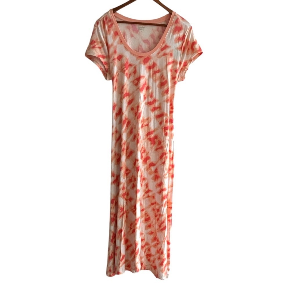 Land’s End Light Weight Cotton Modal Convertible Tie Waist Midi Dress NEW - Picture 2 of 10